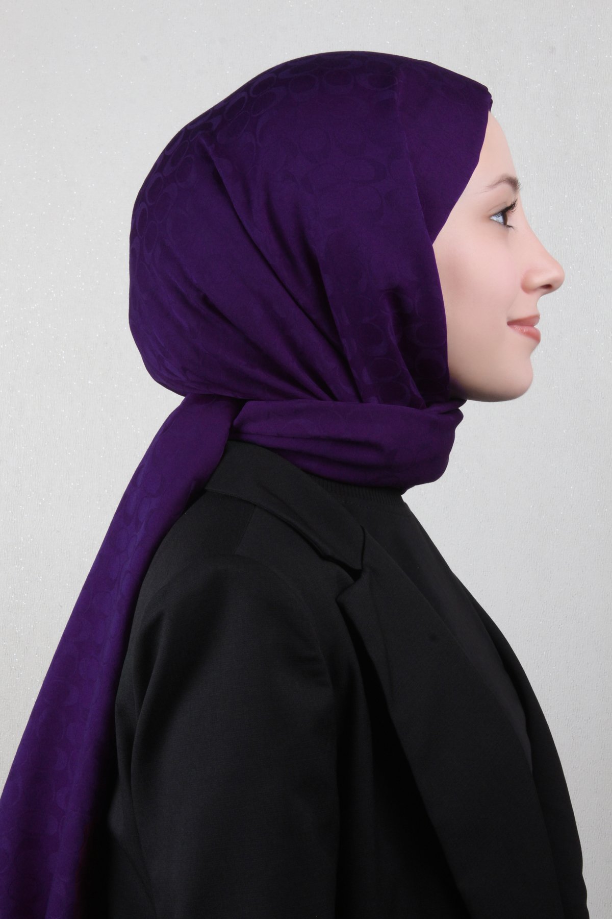 Pamuklu Jakar Şal 4113-19 Mor