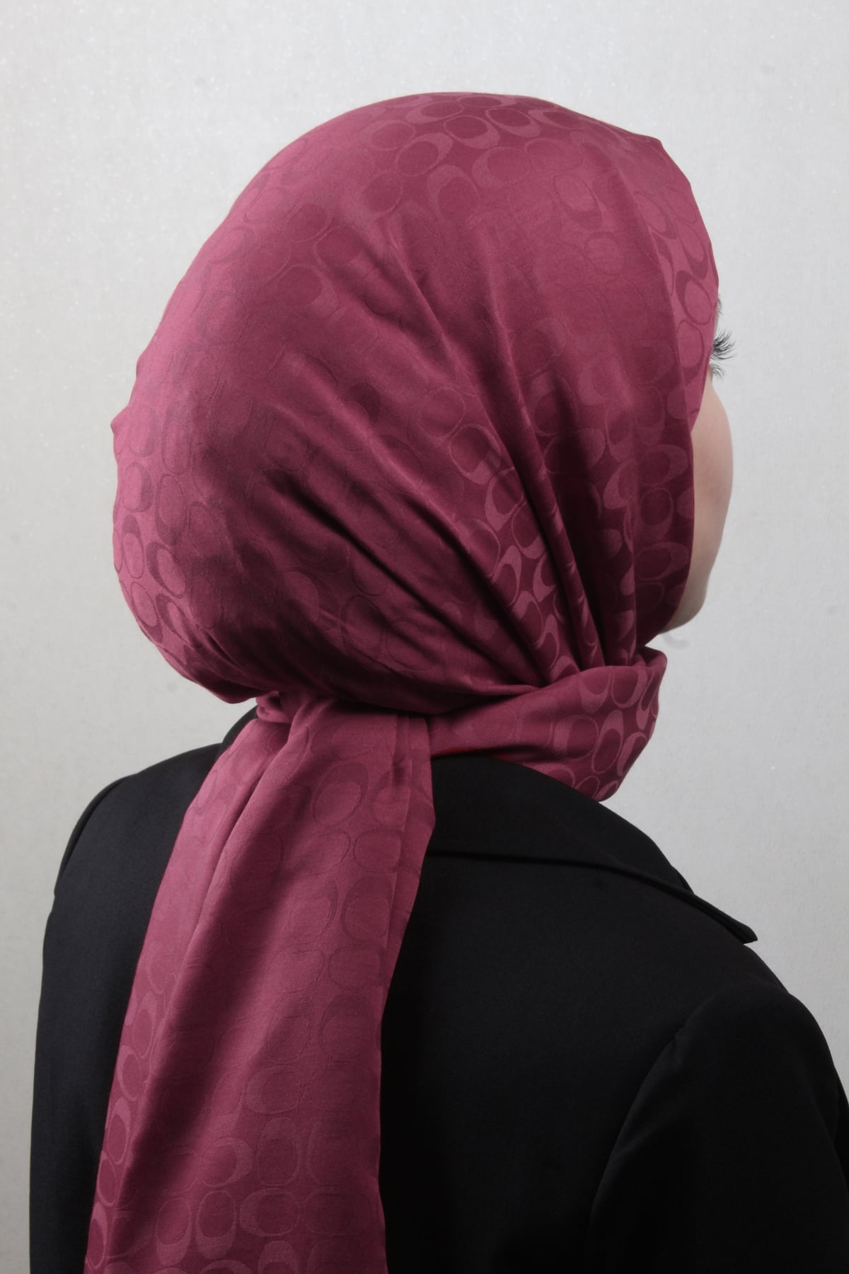 Pamuklu Jakar Şal 4113-30 Vişne Çürüğü