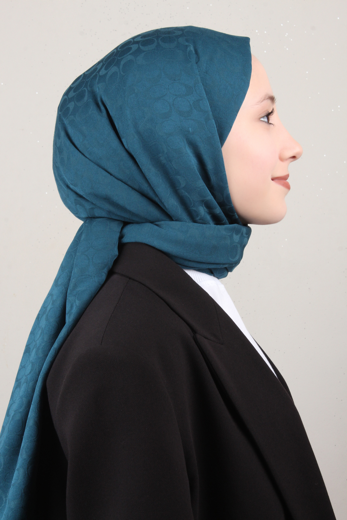 Pamuklu Jakar Şal 4113-4 Petrol Mavisi