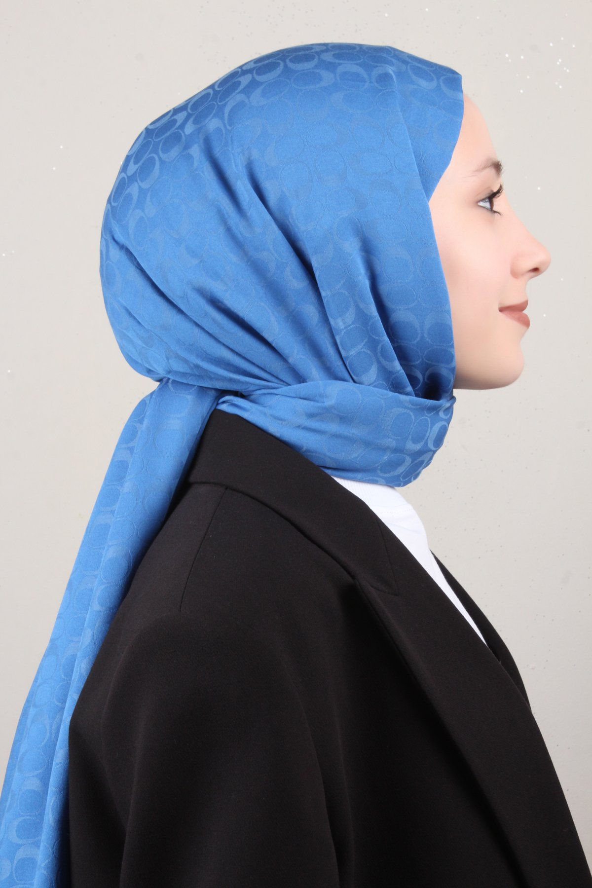 Pamuklu Jakar Şal 4113-9 Mavi