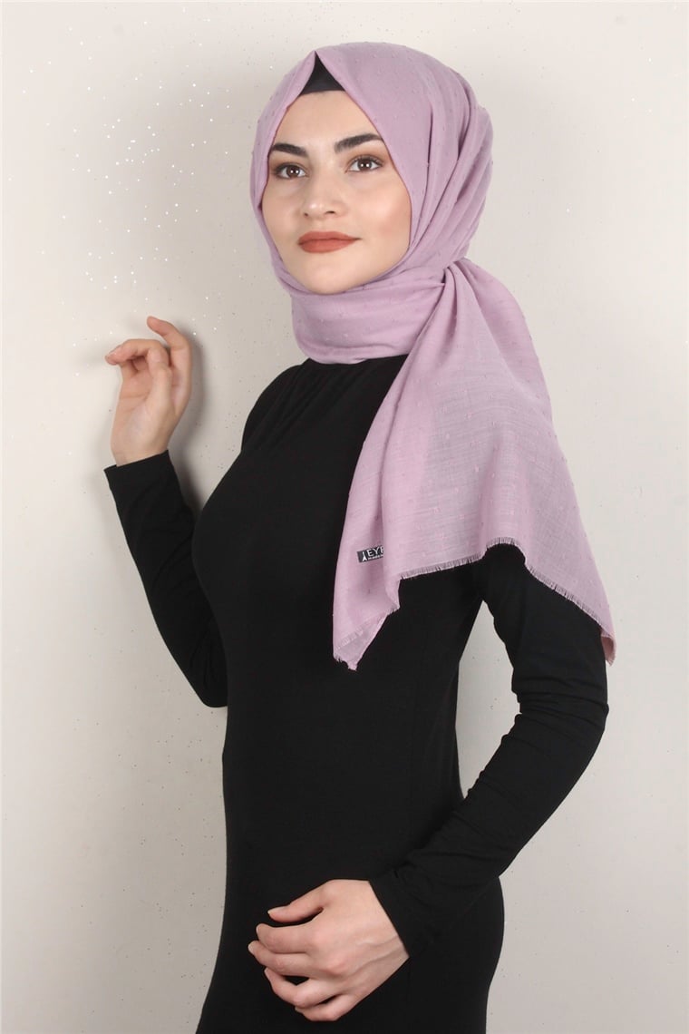 Pamuklu Pıt Pıt Şal 3092-9 Toz Pembe