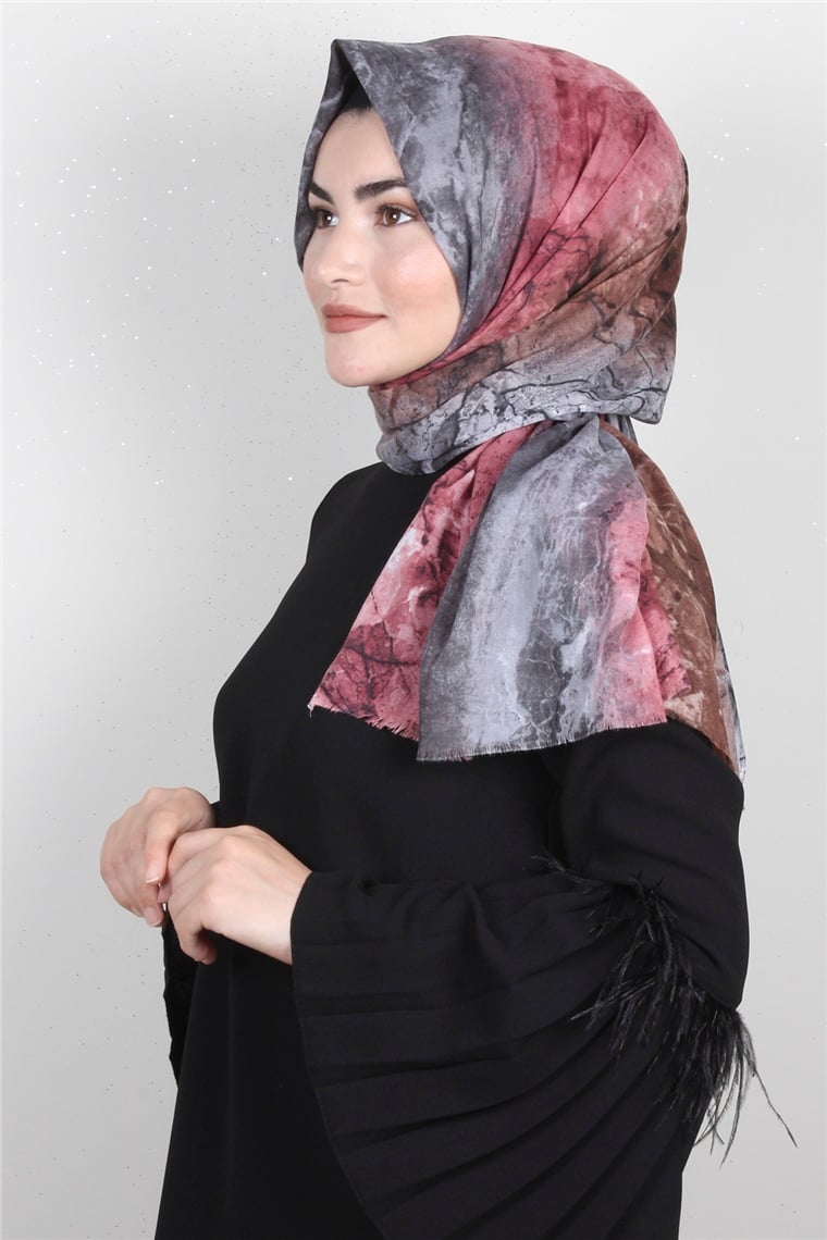 Pamuklu Serin Şal 2450-3 Pembe