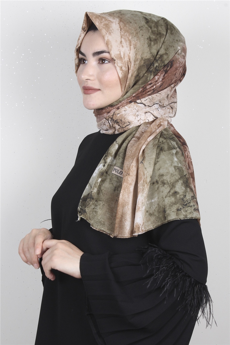 Pamuklu Serin Şal 2450-4 Haki