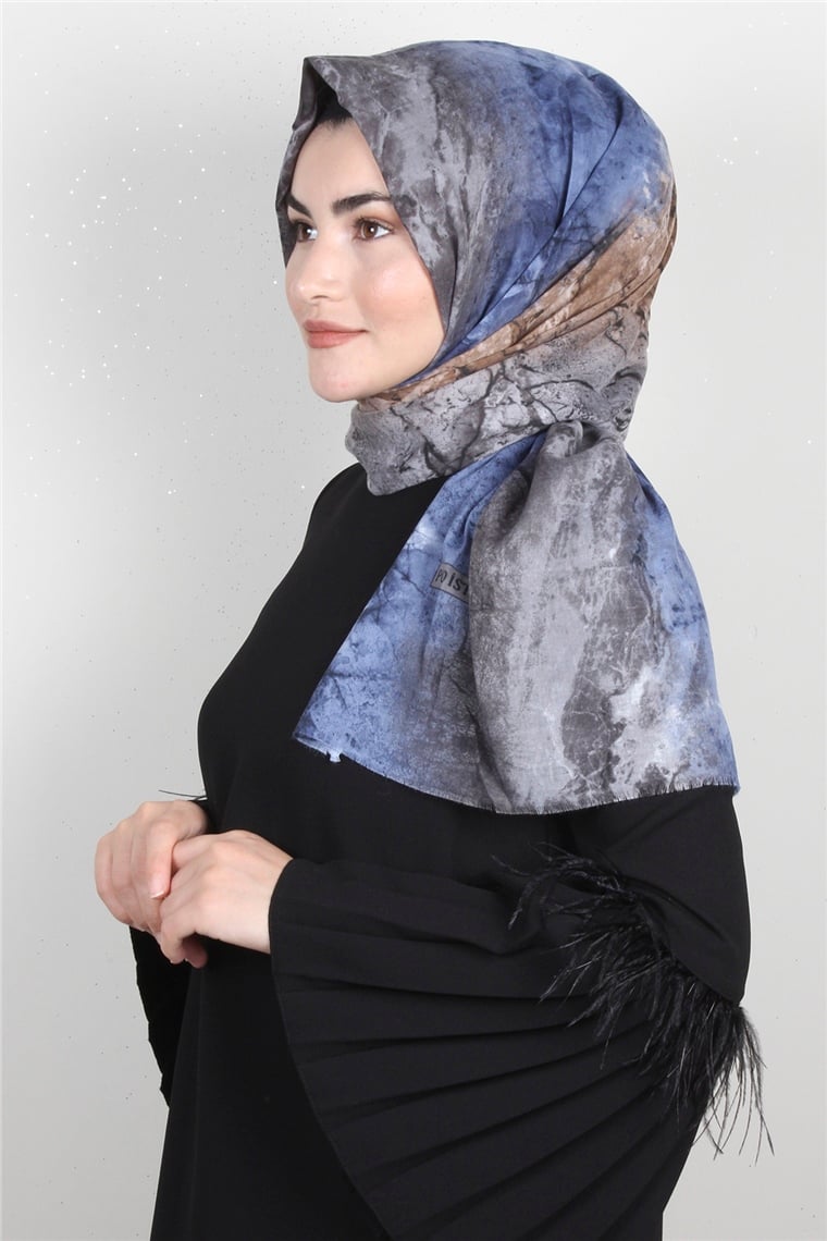 Pamuklu Serin Şal 2450-9 Mavi