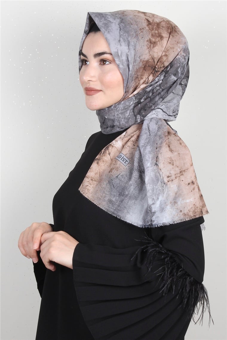 Pamuklu Serin Şal 2450-Füme