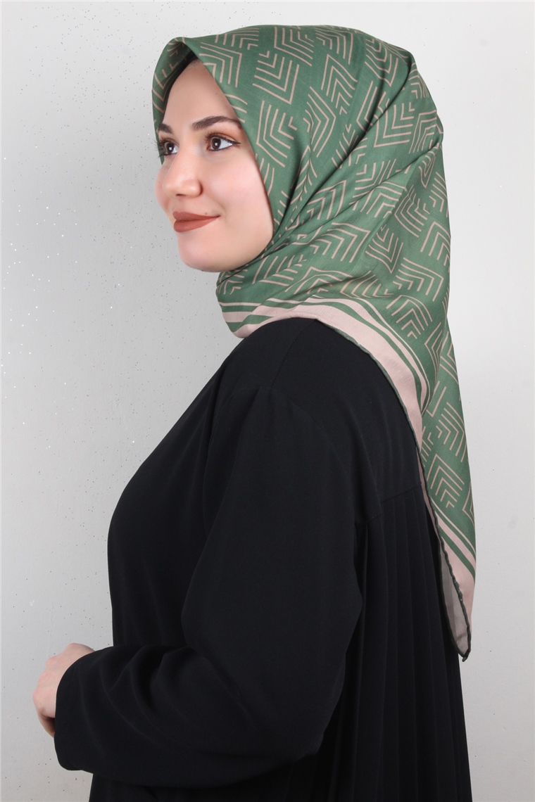 Pamuklu Soft Eşarp 3300-6 Yeşil