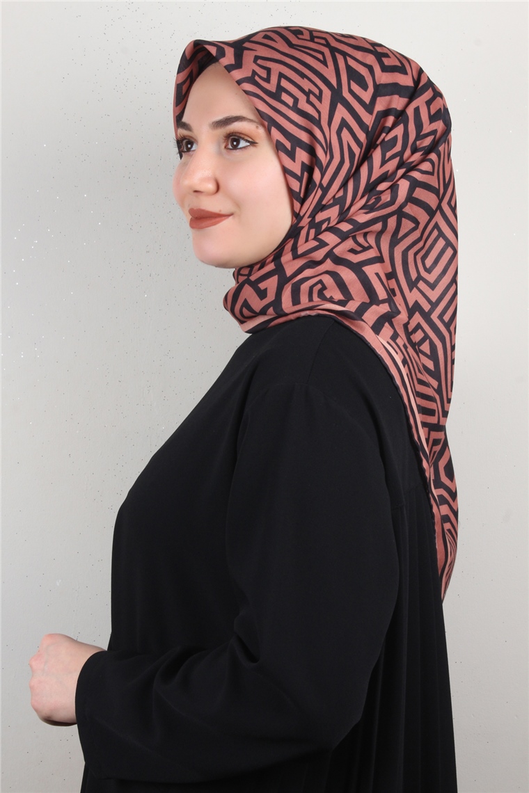 Pamuklu Soft Eşarp 3301-1 Şeftali