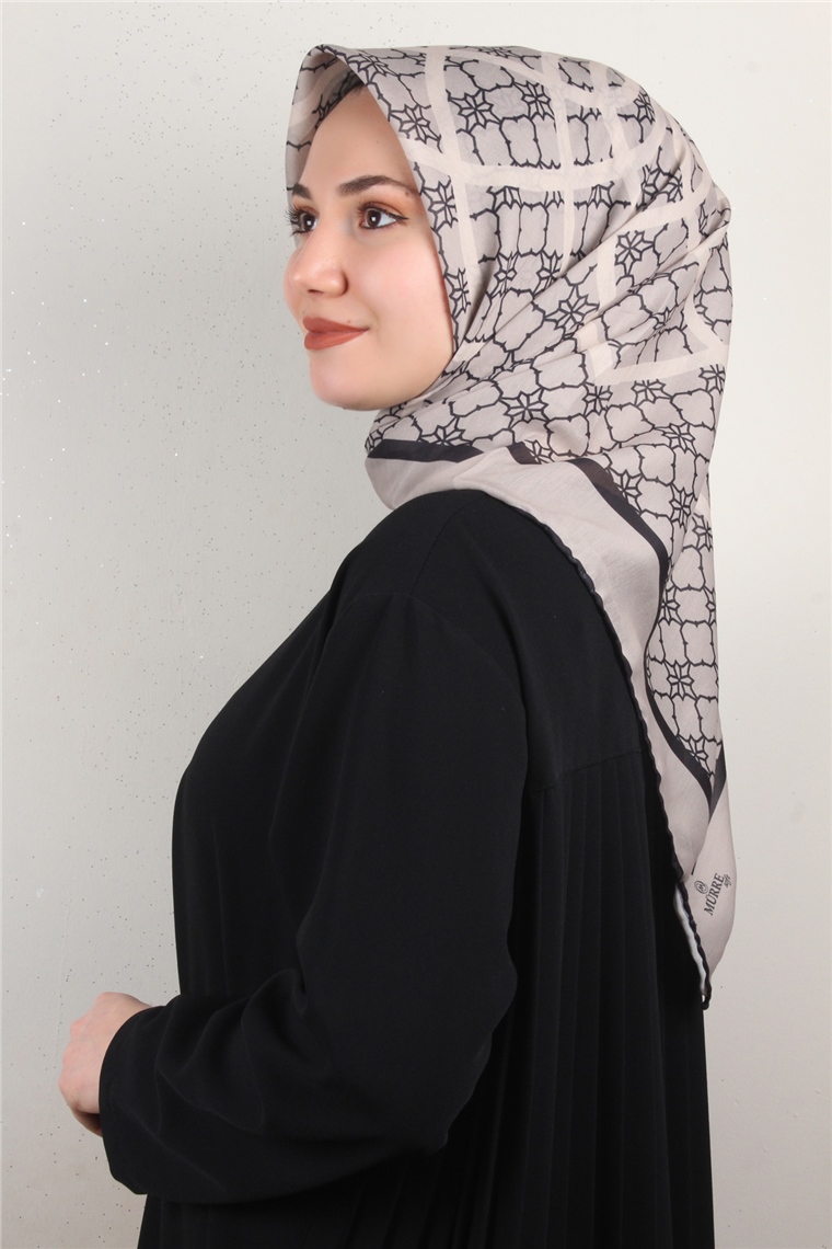 Pamuklu Soft Eşarp 3302-2 Taş