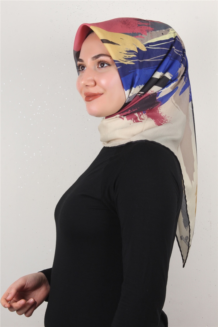 Pamuklu Soft Eşarp 3307-5 Krem