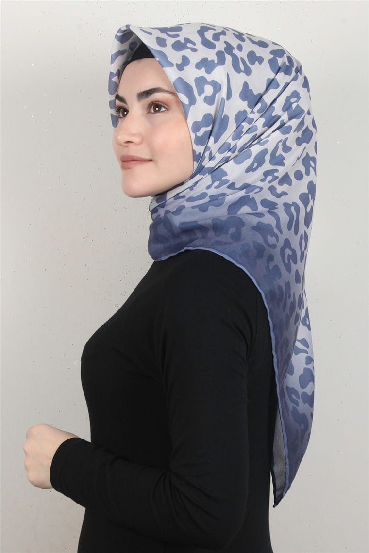 Pamuklu Soft Eşarp 3317-6 İndigo