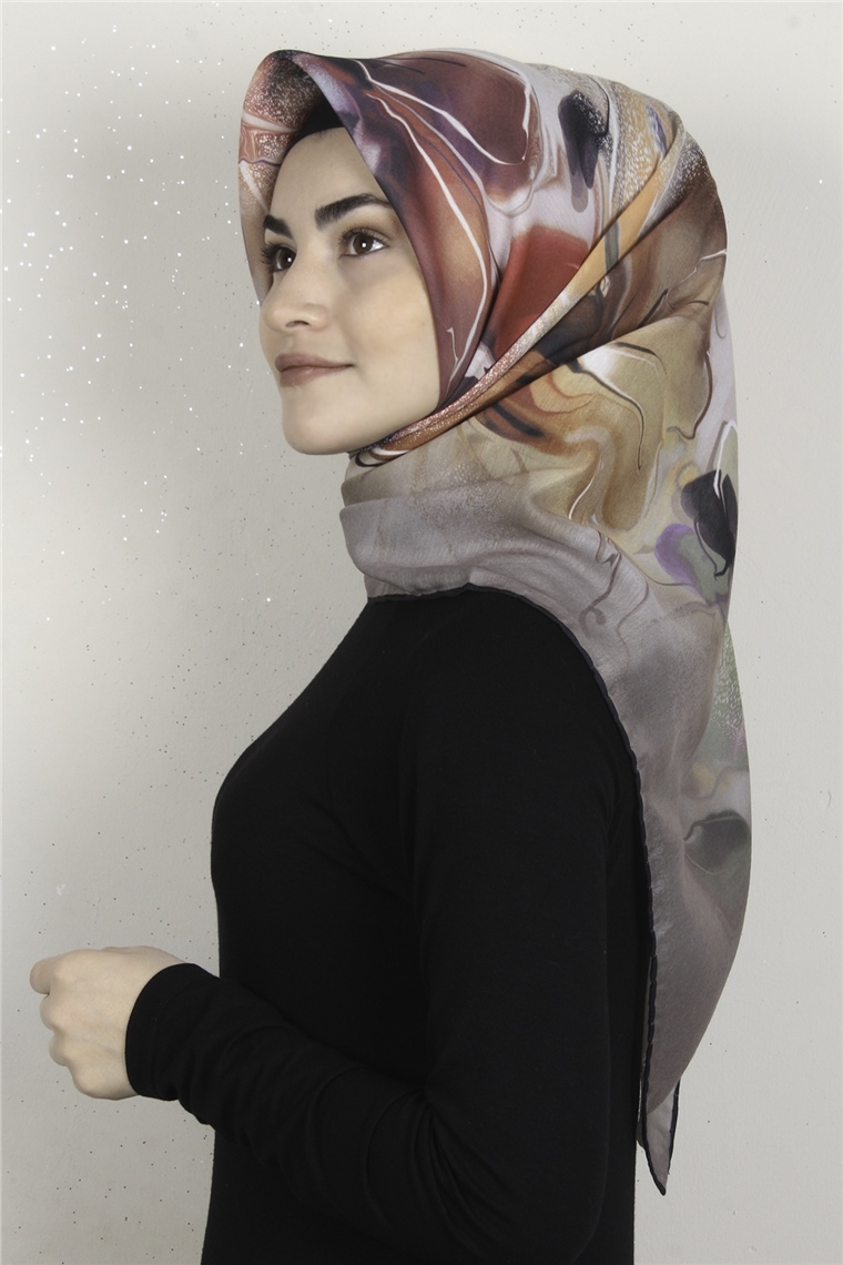 Pamuklu Soft Eşarp 3319-1 Toprak