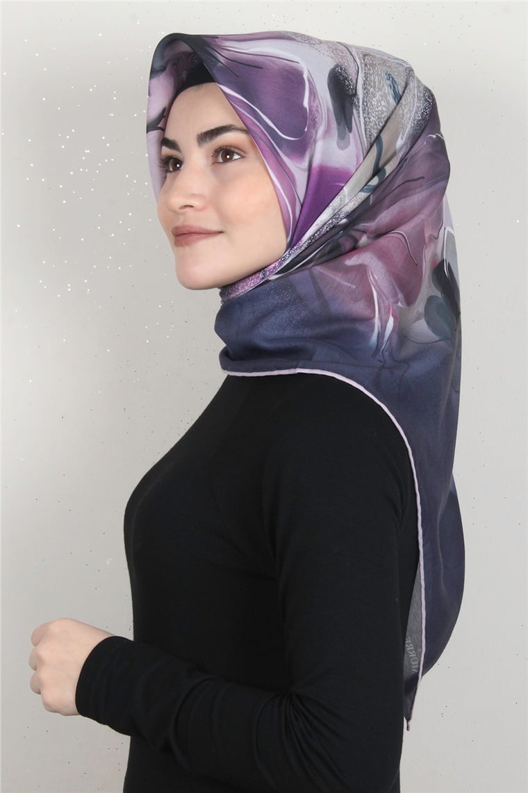 Pamuklu Soft Eşarp 3319-3 Mavi