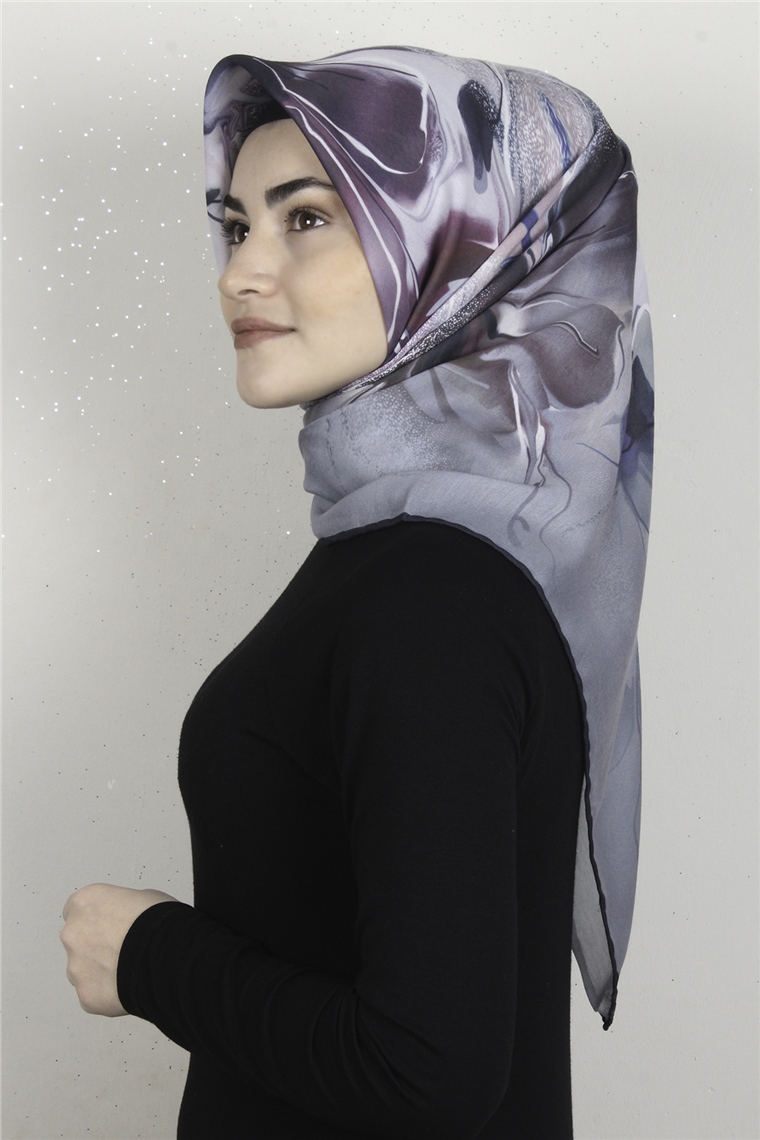 Pamuklu Soft Eşarp 3319-6 Gri