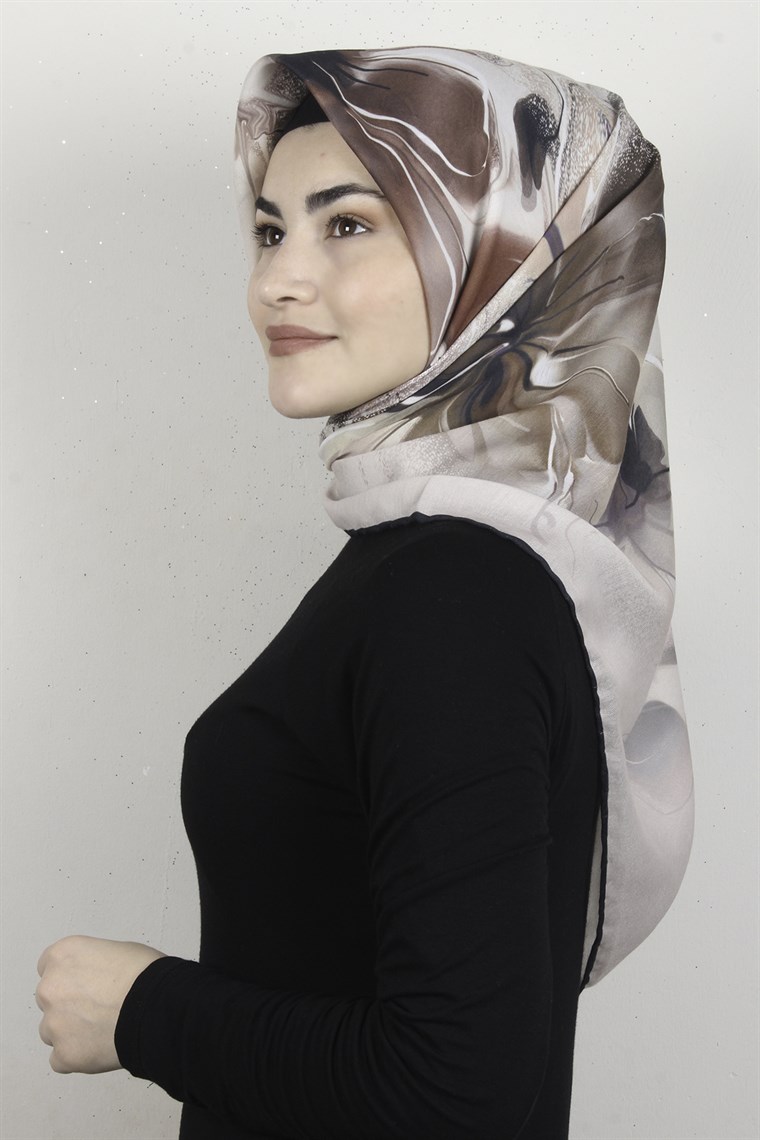 Pamuklu Soft Eşarp 3319-8 Bej