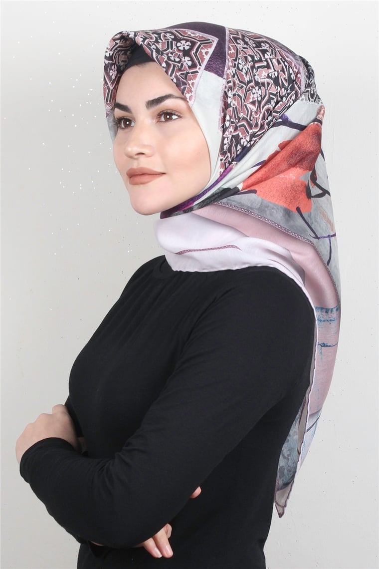 Pamuklu Soft Eşarp 3327-10 Pembe