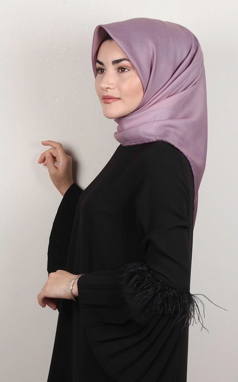Pamuklu Soft Eşarp 3331-18 İncir Moru