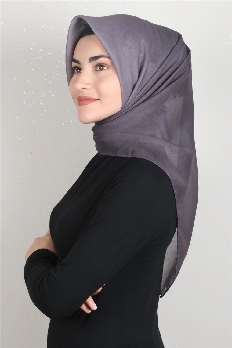Pamuklu Soft Eşarp 3331-25 Duman