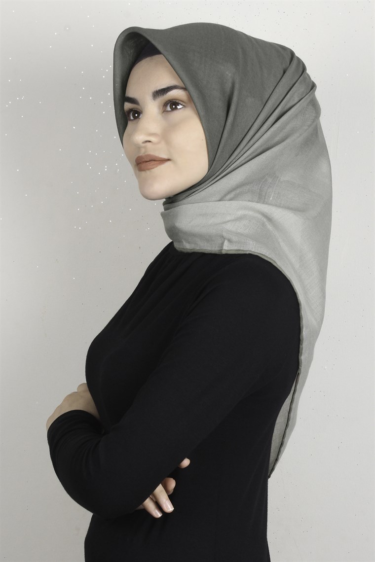 Pamuklu Soft Eşarp 3331-27 Haki