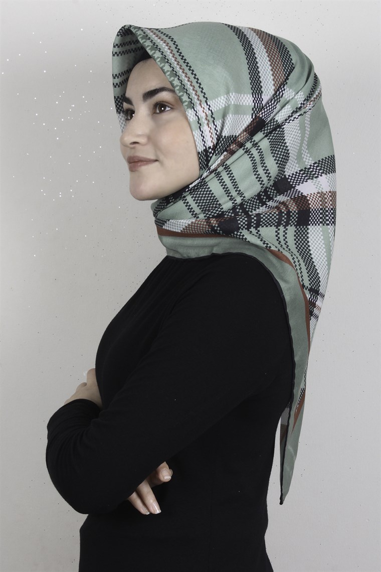 Pamuklu Soft Eşarp 3335-13 Mint Yeşili
