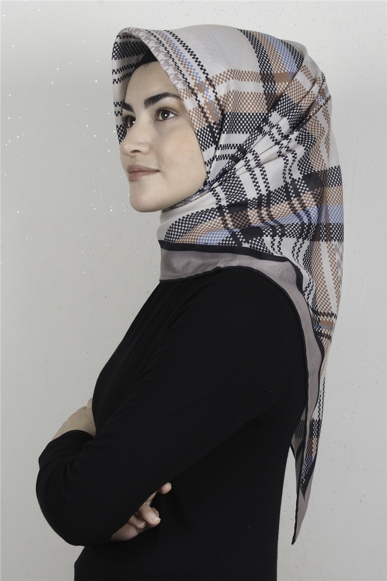 Pamuklu Soft Eşarp 3335-15 Çöl Kahvesi