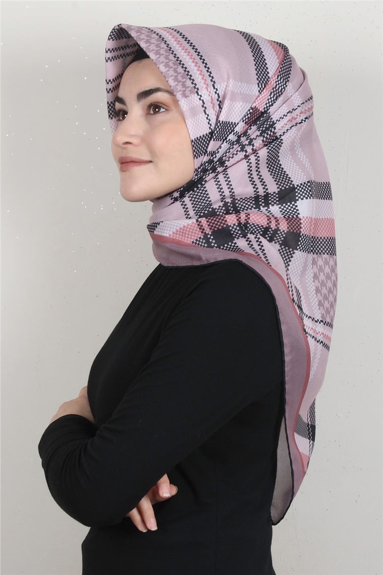 Pamuklu Soft Eşarp 3335-8 Pudra