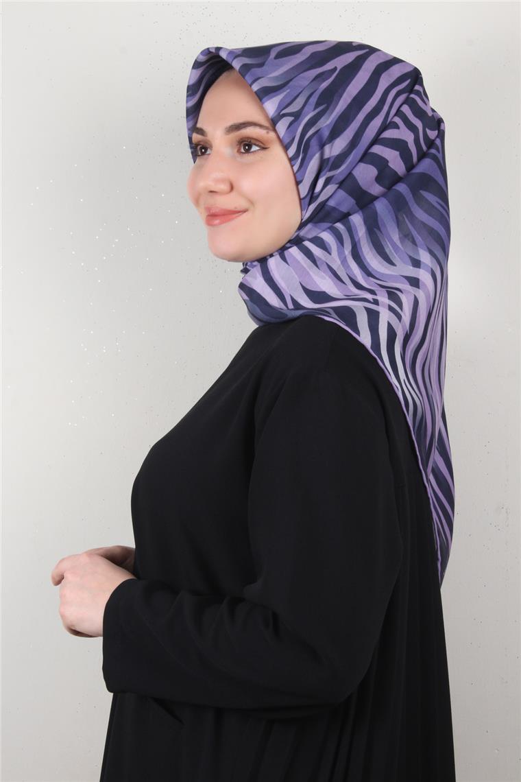 Pamuklu Soft Eşarp 3338-7 Lila