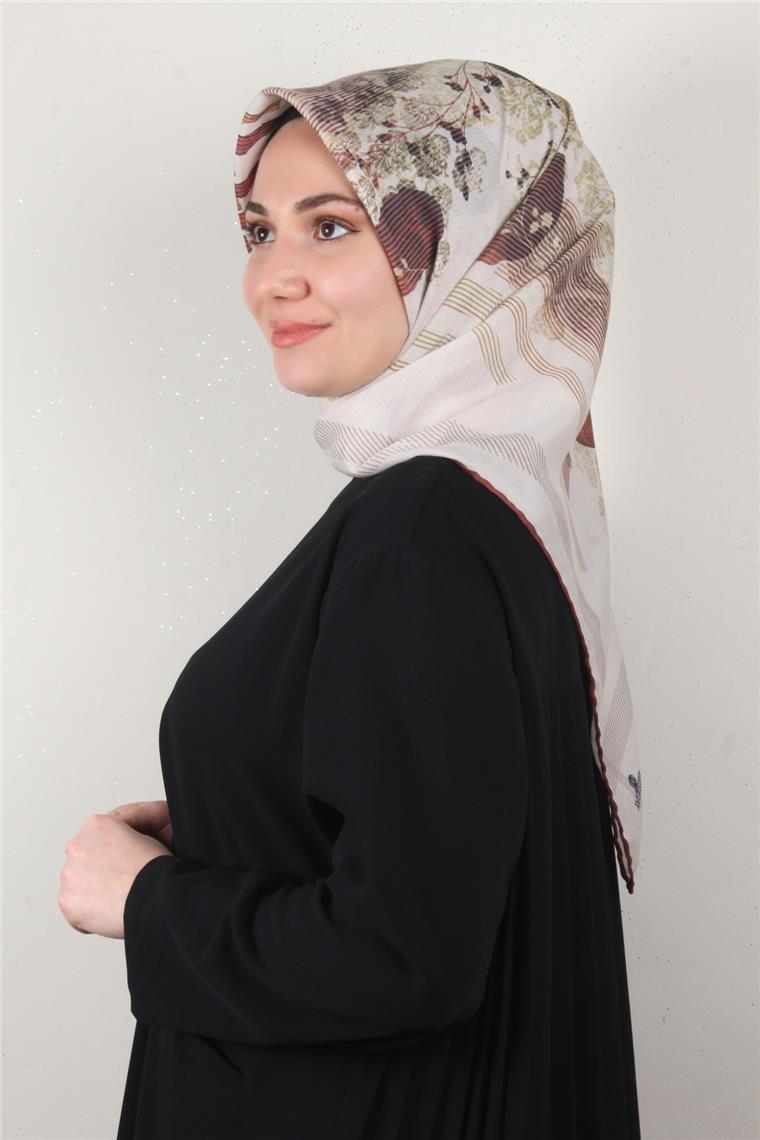 Pamuklu Soft Eşarp 3339-4 Bej