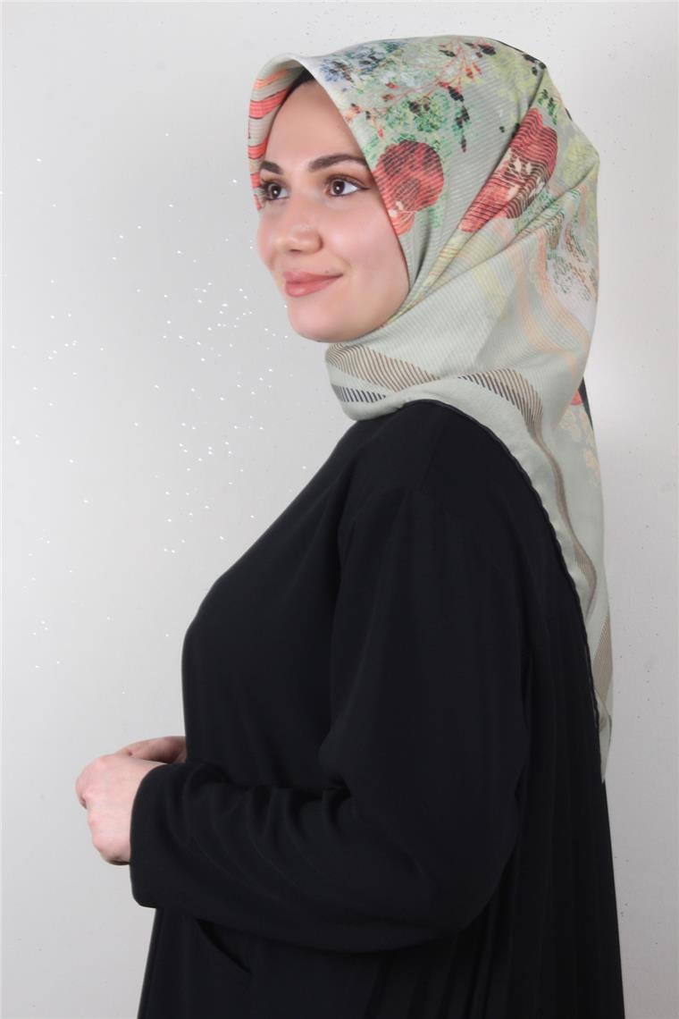 Pamuklu Soft Eşarp 3339-7 Mint Yeşili