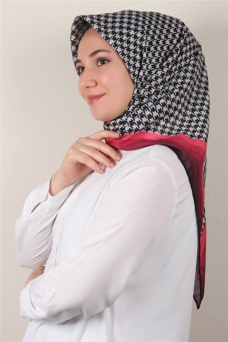 Pamuklu Soft Eşarp 3340-1 Fuşya