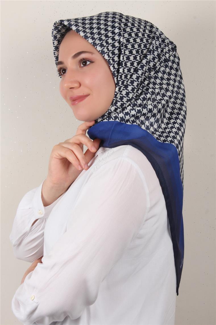 Pamuklu Soft Eşarp 3340-9 Mavi