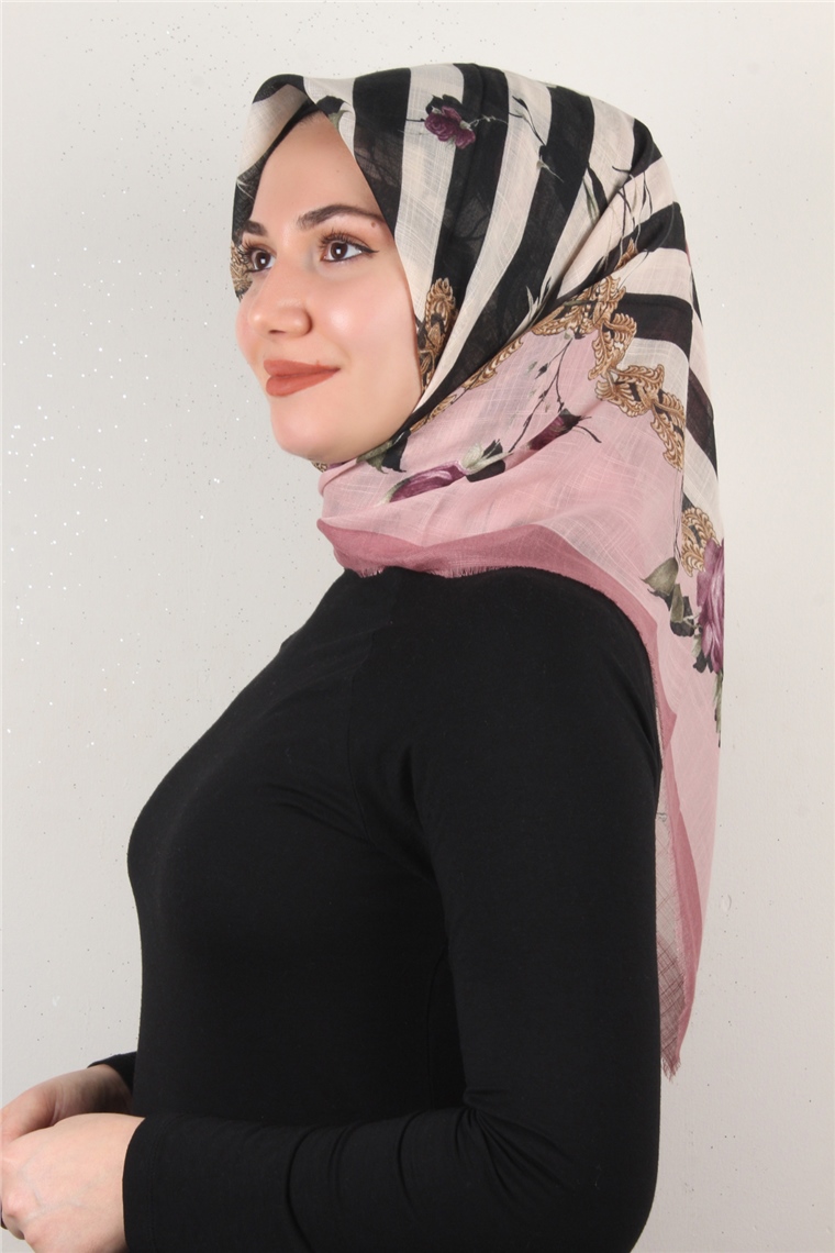 Pamuklu Trend Eşarp 9800-5 Pembe