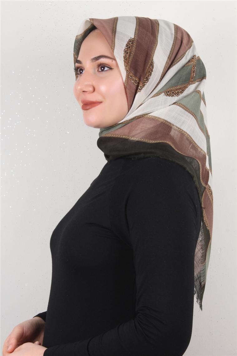 Pamuklu Trend Eşarp 9801-4 Yeşil