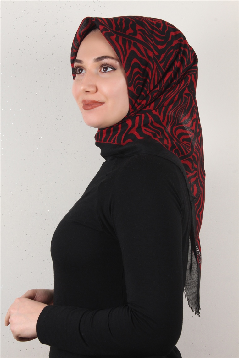 Pamuklu Trend Eşarp 9802-9 Kırmızı