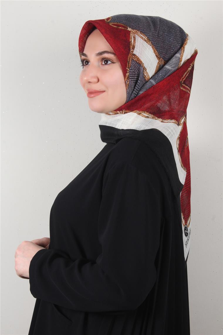 Pamuklu Trend Eşarp 9803-3 Kırmızı