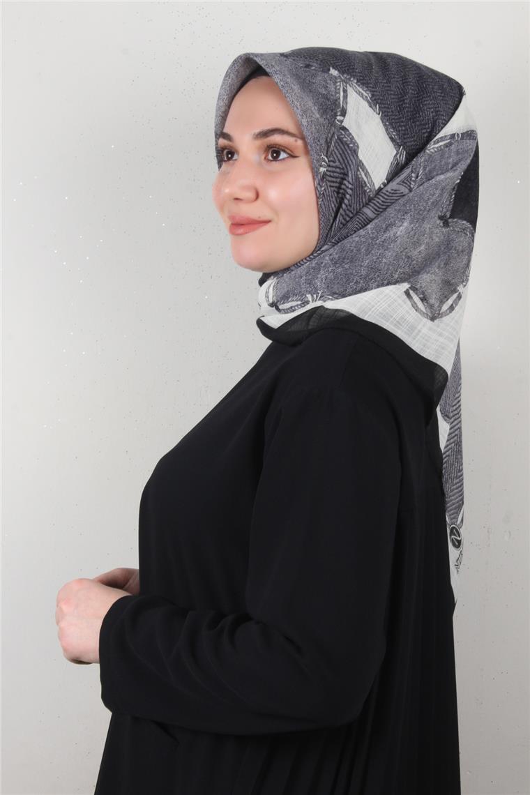 Pamuklu Trend Eşarp 9803-4 Siyah