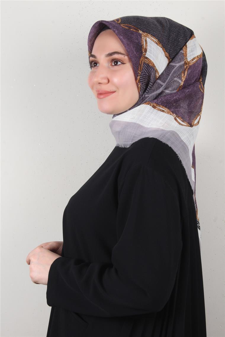 Pamuklu Trend Eşarp 9803-8 Mor