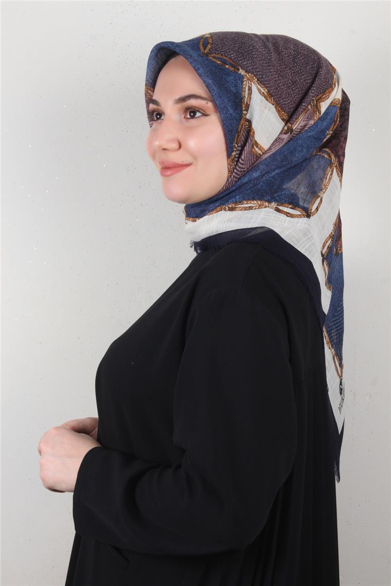 Pamuklu Trend Eşarp 9803-9 Lacivert