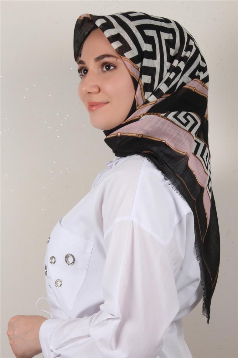 Pamuklu Trend Eşarp 9807-1 Pembe