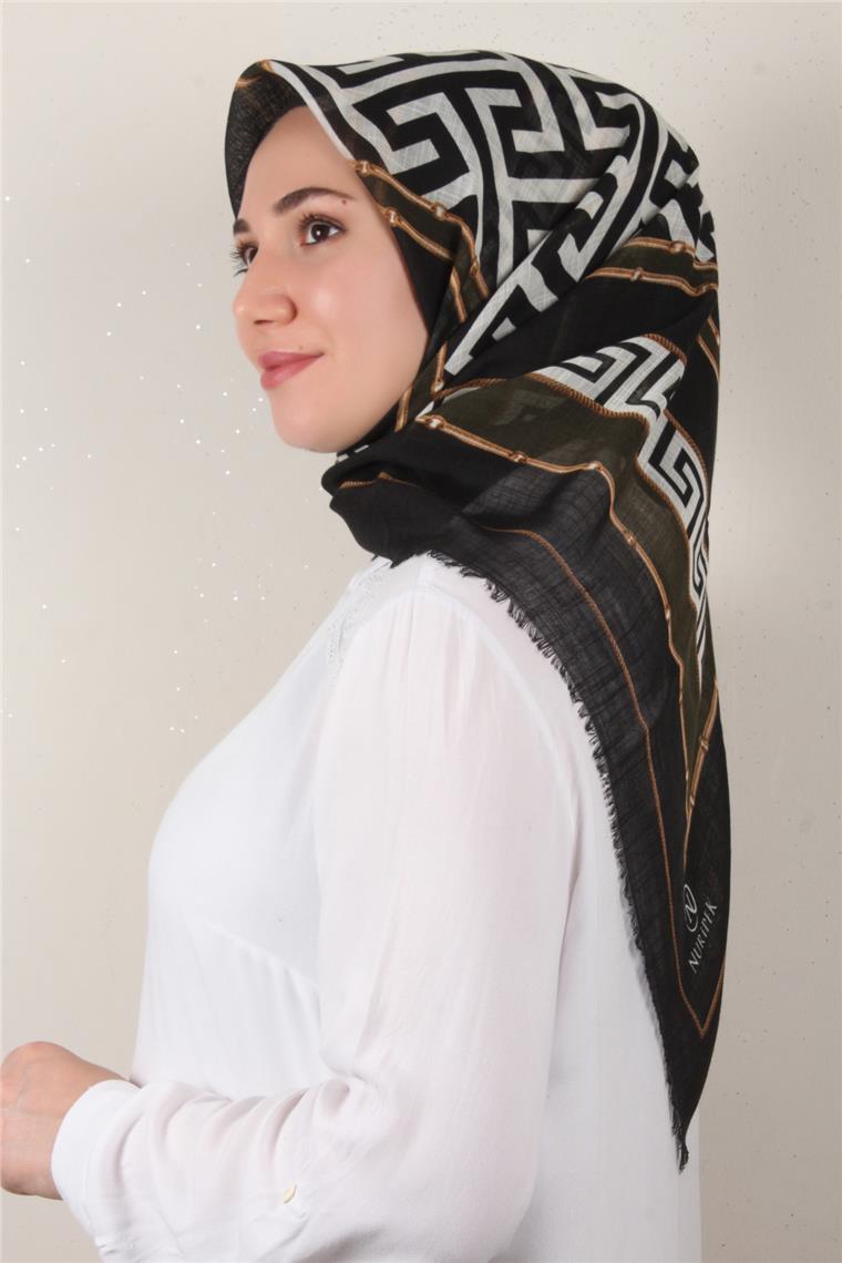 Pamuklu Trend Eşarp 9807-10 Haki