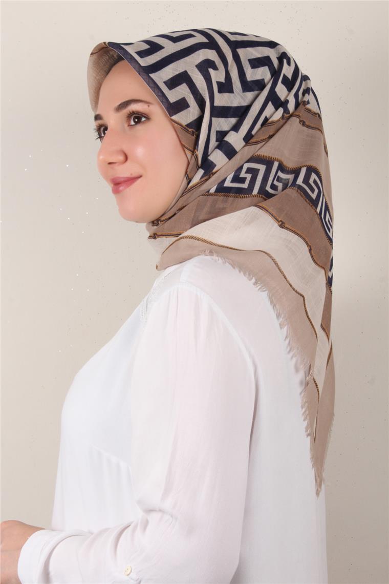 Pamuklu Trend Eşarp 9807-6 Sütlü Kahve
