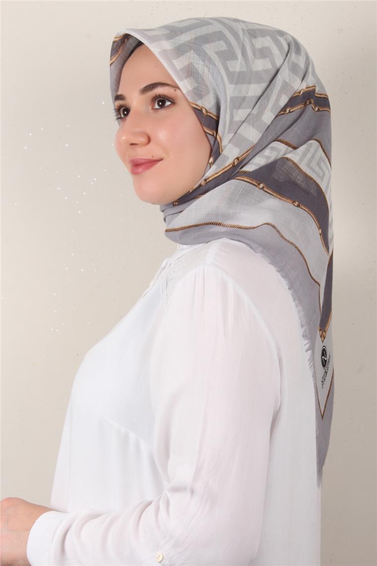 Pamuklu Trend Eşarp 9807-7 Gri