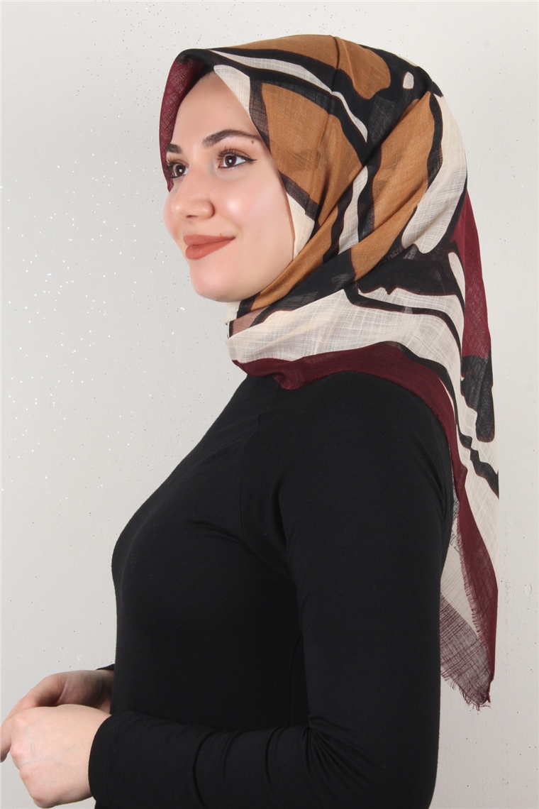 Pamuklu Trend Eşarp 9900-9 Bordo