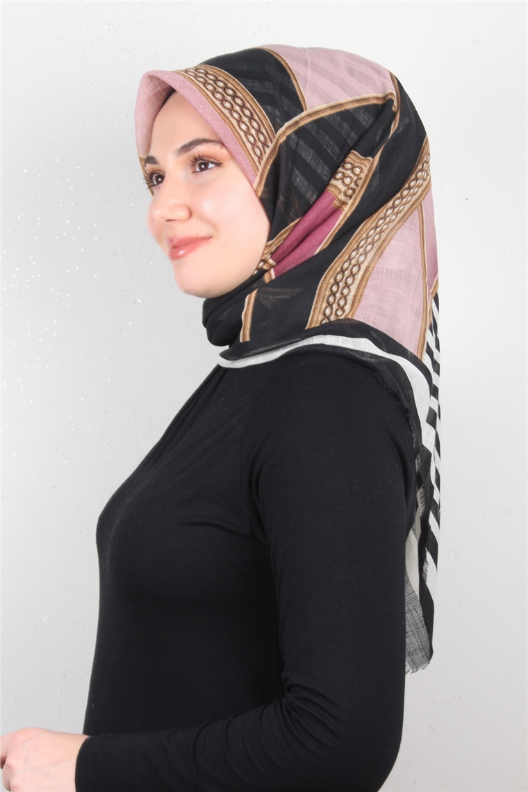 Pamuklu Trend Eşarp 9902-5 Pudra
