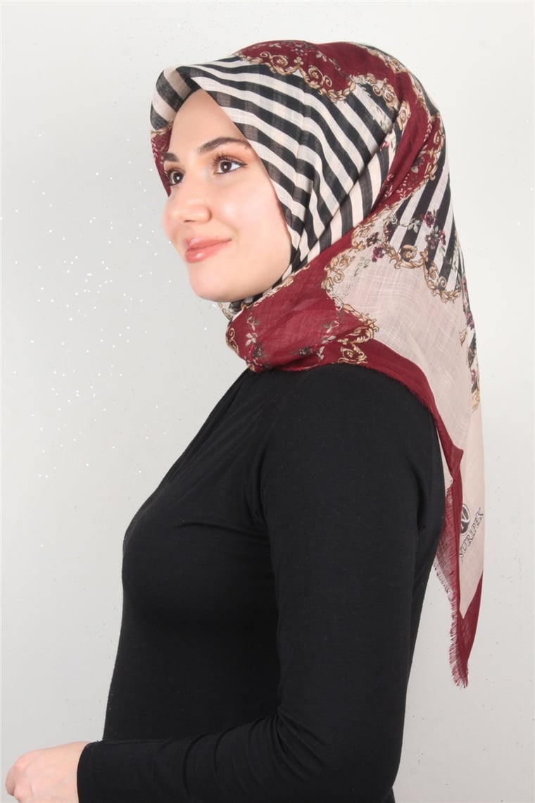 Pamuklu Trend Eşarp 9904-1 Bordo