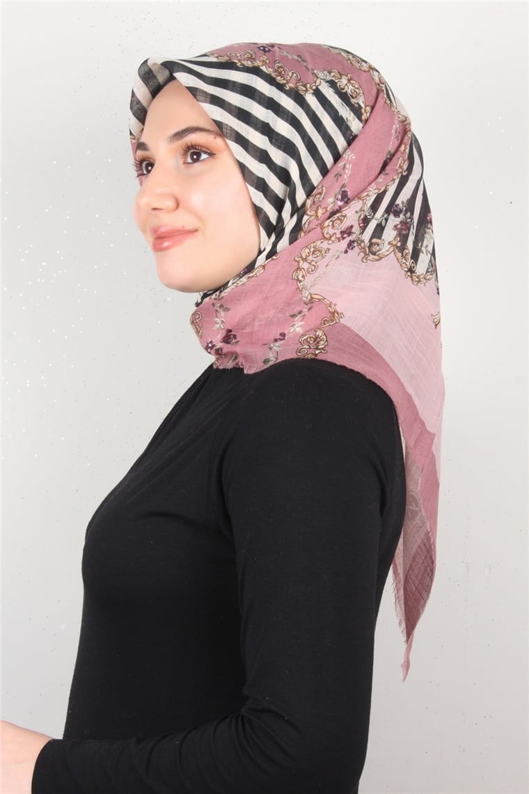 Pamuklu Trend Eşarp 9904-6 Pudra