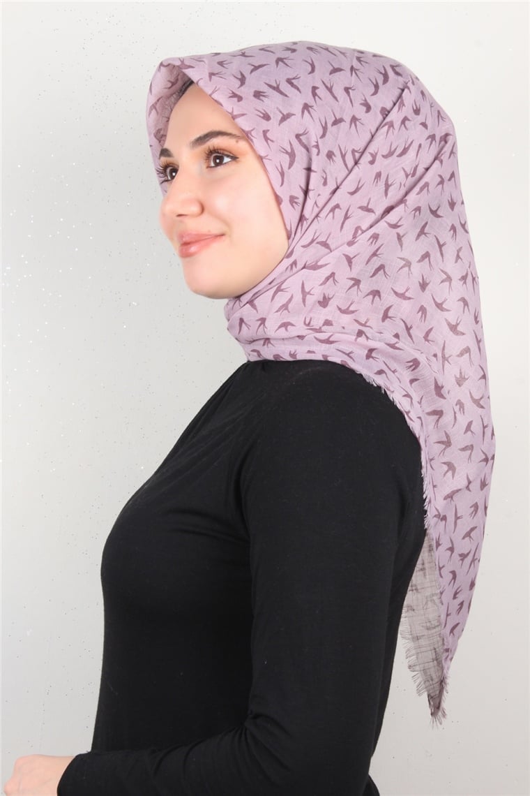Pamuklu Trend Eşarp 9905-12 Leylak