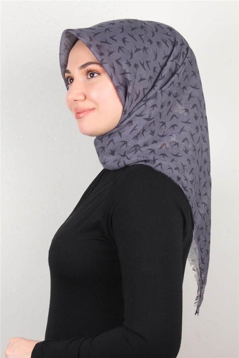 Pamuklu Trend Eşarp 9905-13 Antrasit