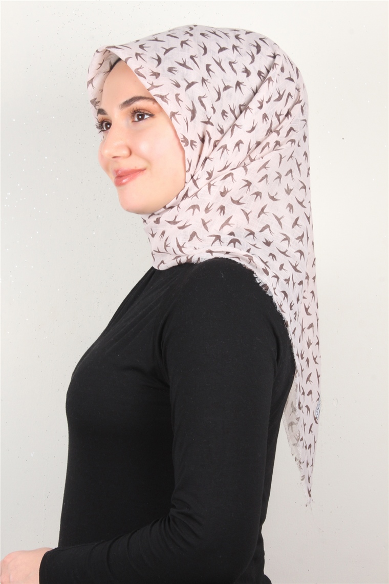 Pamuklu Trend Eşarp 9905-15 Açık Bej