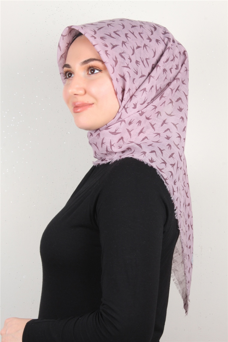 Pamuklu Trend Eşarp 9905-8 Toz Pembe