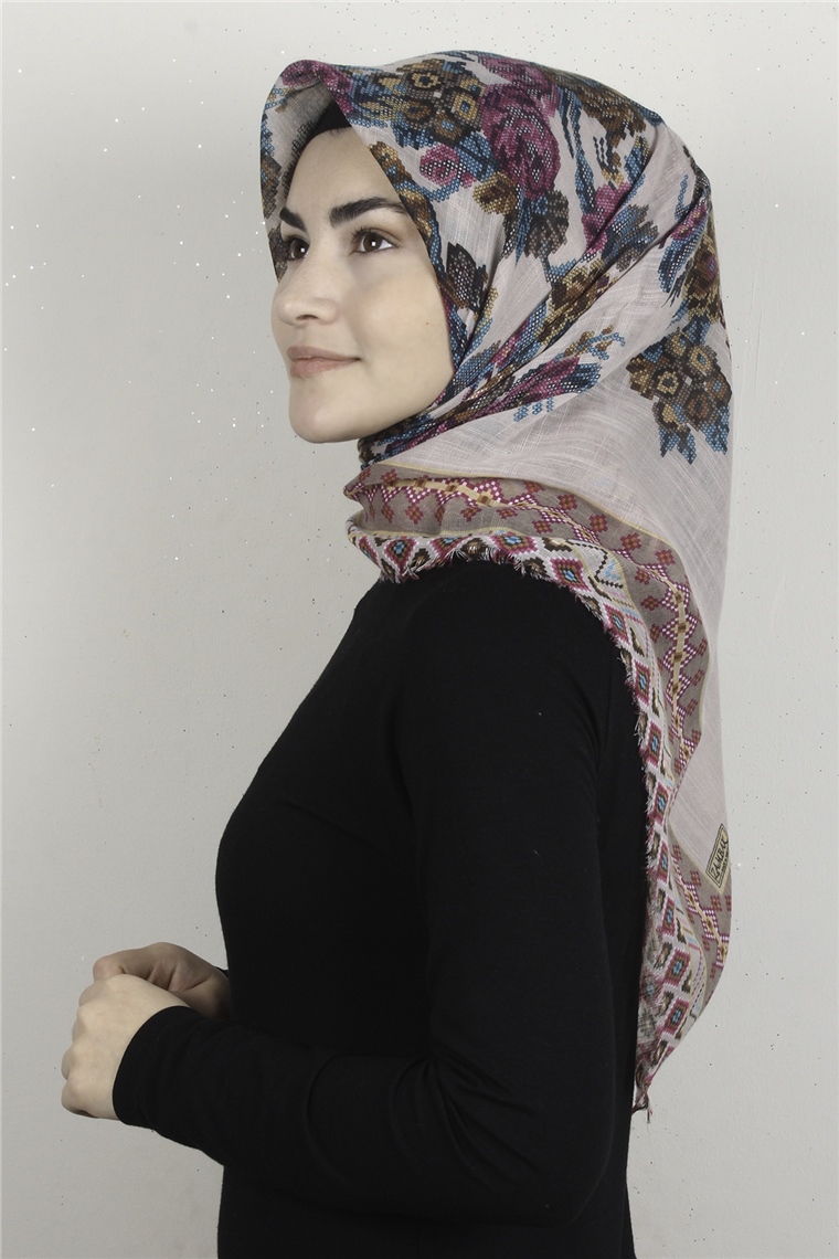 Pamuklu Trend Eşarp 9907-10 Taş